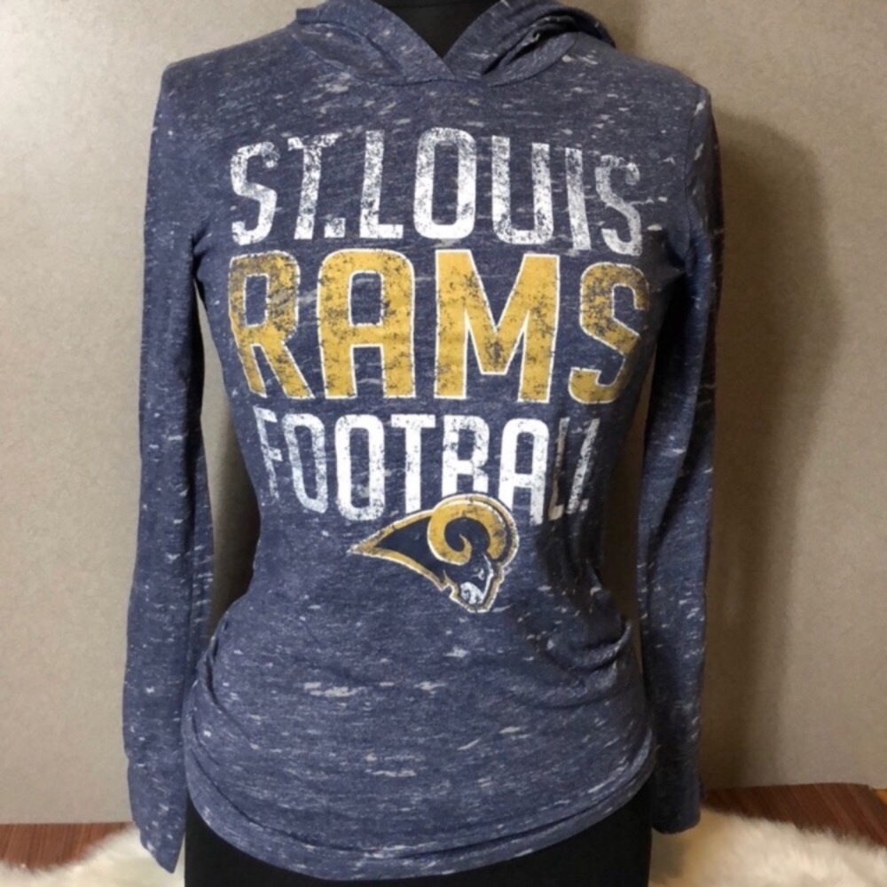 Nfl St. Louis Ram Blue Chambray Hooded Top